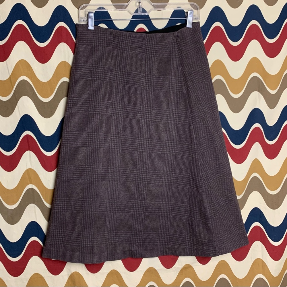 Uniqlo Plaid Midi Skirt - Dark Gray